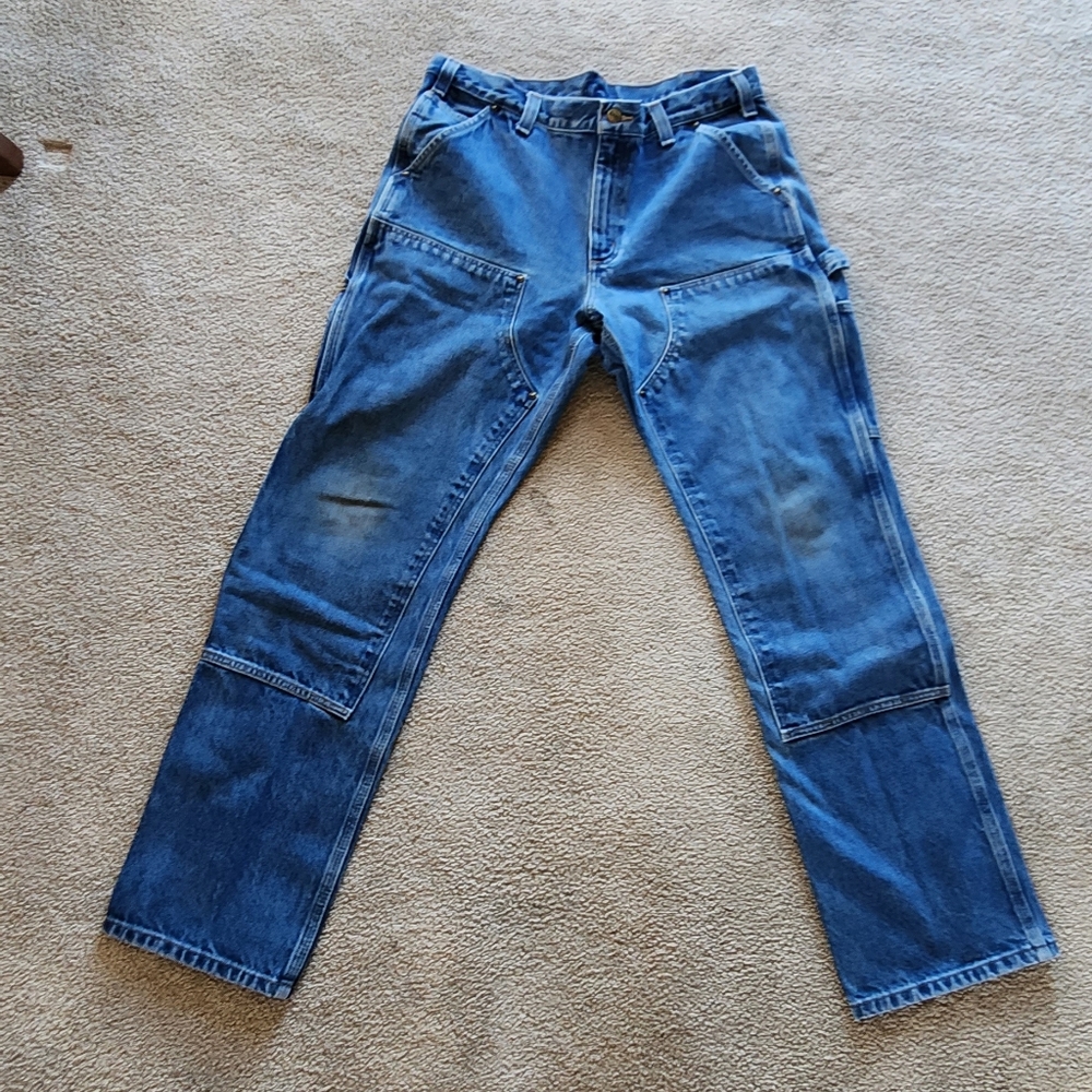 Carhartt Double Front Carpenter Blue Jean work pants